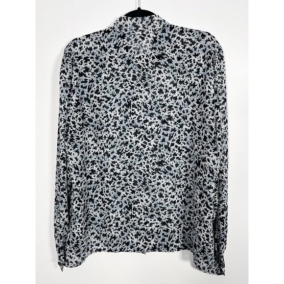 Vintage D’Allaird’s Splatter Print Sheer Blouse - Picture 6 of 10